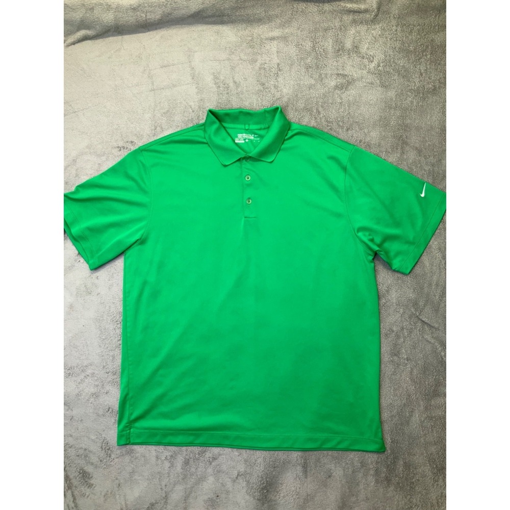 Nike Golf Tour Performance Dri Fit Blank Polo Green Men's Size Extra Large